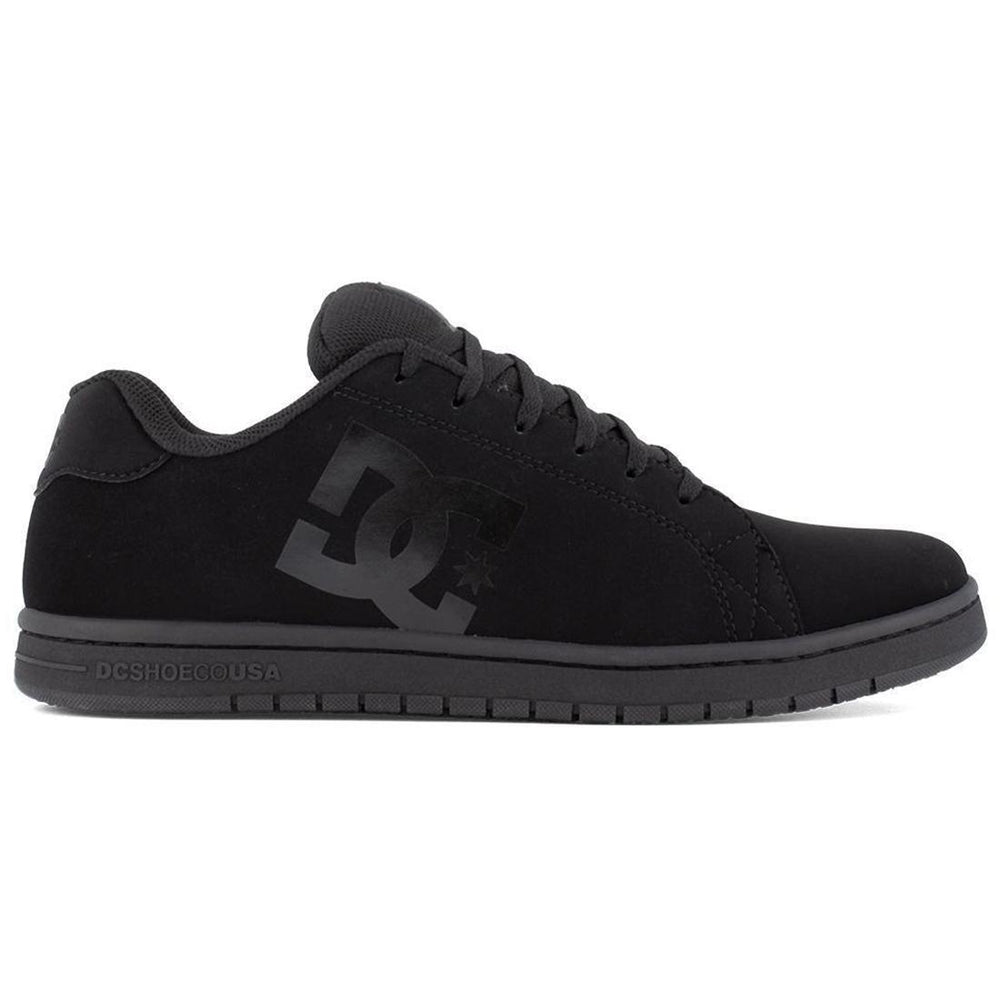 DC Shoes Gaveler Soft Toe Slip‑Resistant Work Shoe – Black Profile View