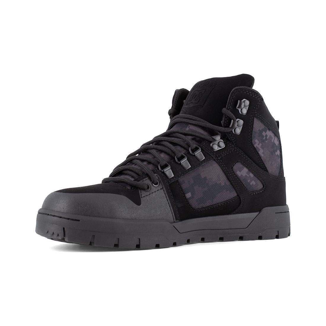 Dc Shoes Pure Work Composite Toe Waterproof Mid‑Cut Boot – Black/Camo DC60603 Heel Image