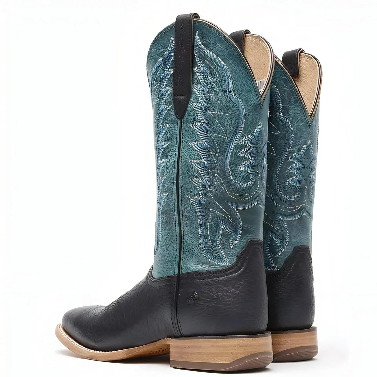 Durango Arena Pro Black and Blue Lagoon Western Boot Heel