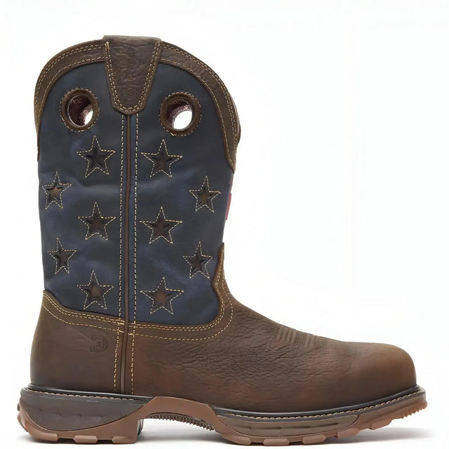 Durango Maverick XP Composite Toe Waterproof Western Work Boot Vintage Flag Medial