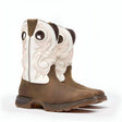 Durango Maverick XP Waterproof Western Work Boot Chocolate And White Medial