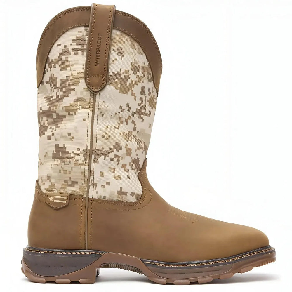 Durango Maverick XP Steel Toe Waterproof Western Work Boot Desert Camo Medial
