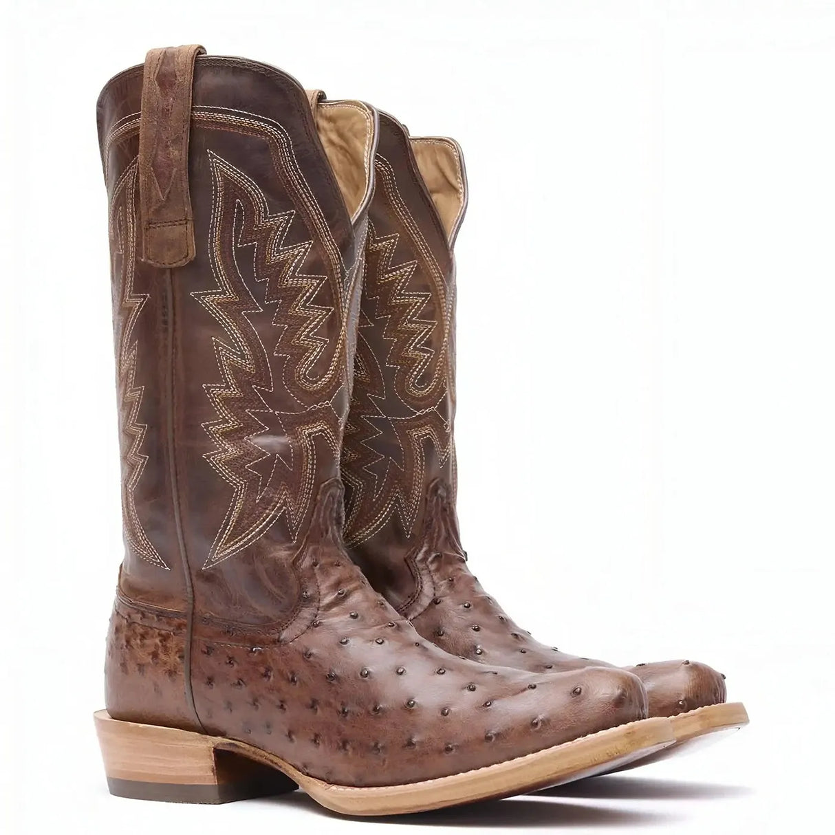 Durango PRCA Collection Full-Quill Ostrich Western Boot kango Tobacco And Rust Cover