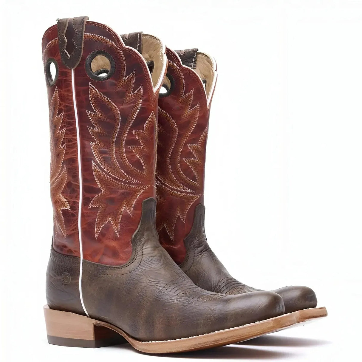 Durango PRCA Collection Shrunken Bullhide Western Boot Nicotine & Burnt Sienna Side