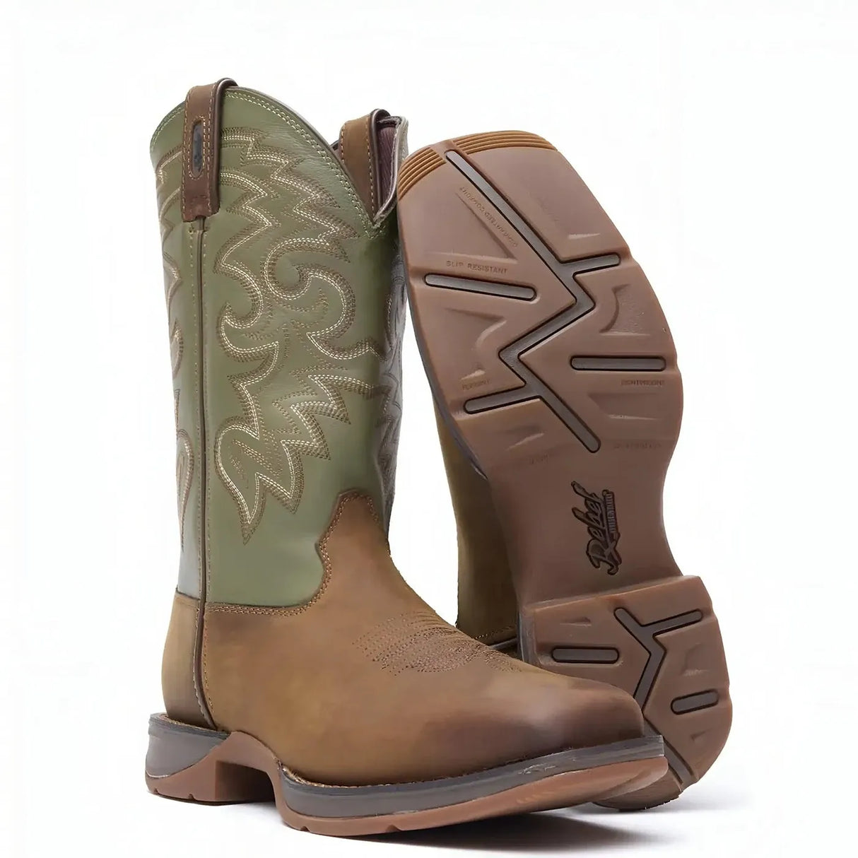 Durango Rebel Coffee & Cactus Pull-On Western Boot Side