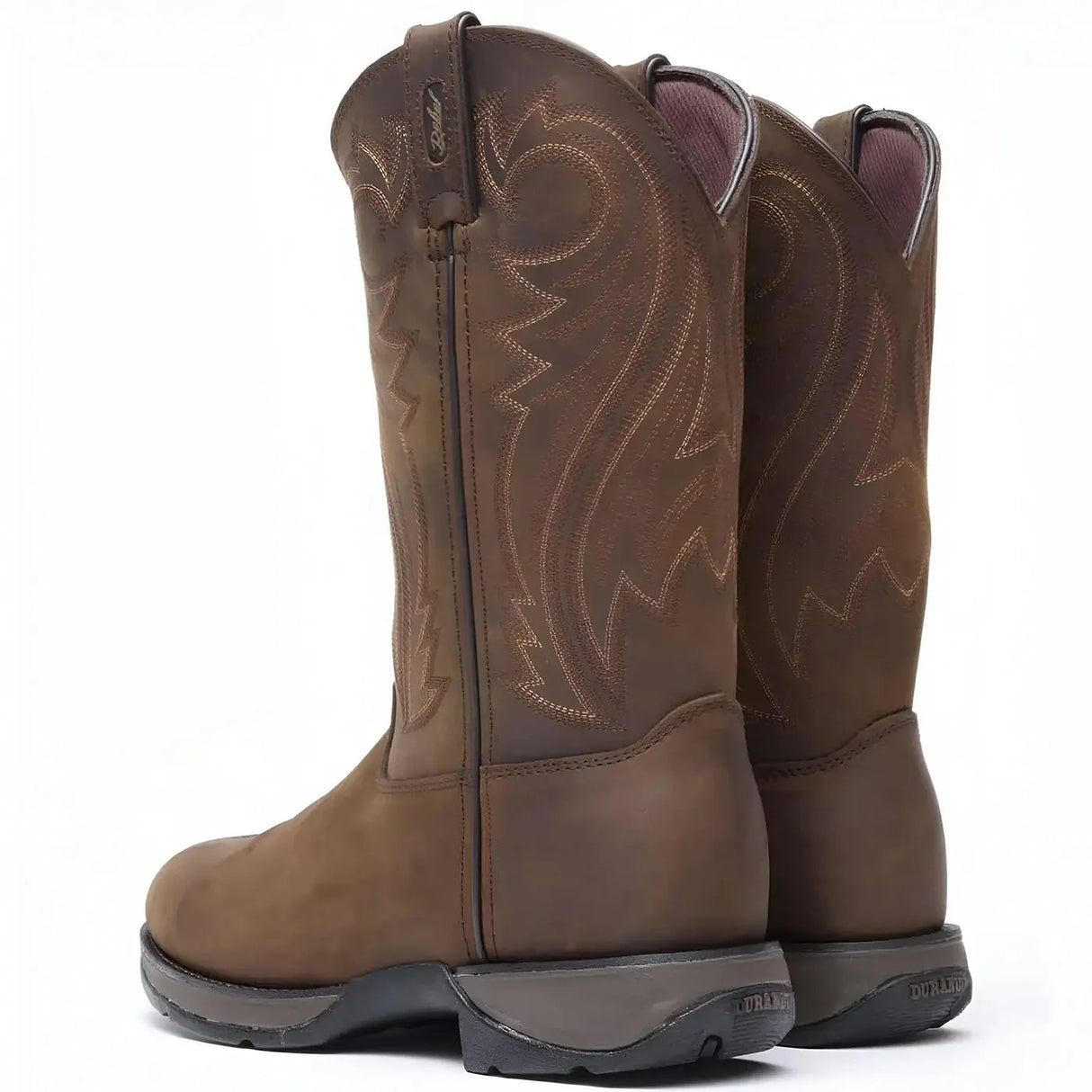 Durango Rebel Chocolate Pull-On Western Boot Heel