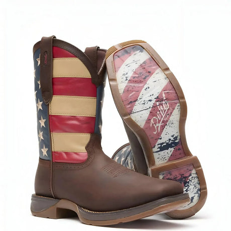 Durango Rebel Patriotic Pull-On Western Flag Boot Heel