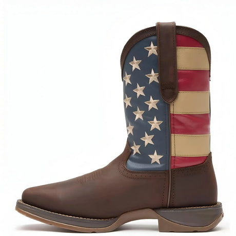 Durango Rebel Patriotic Pull-On Western Flag Boot Side