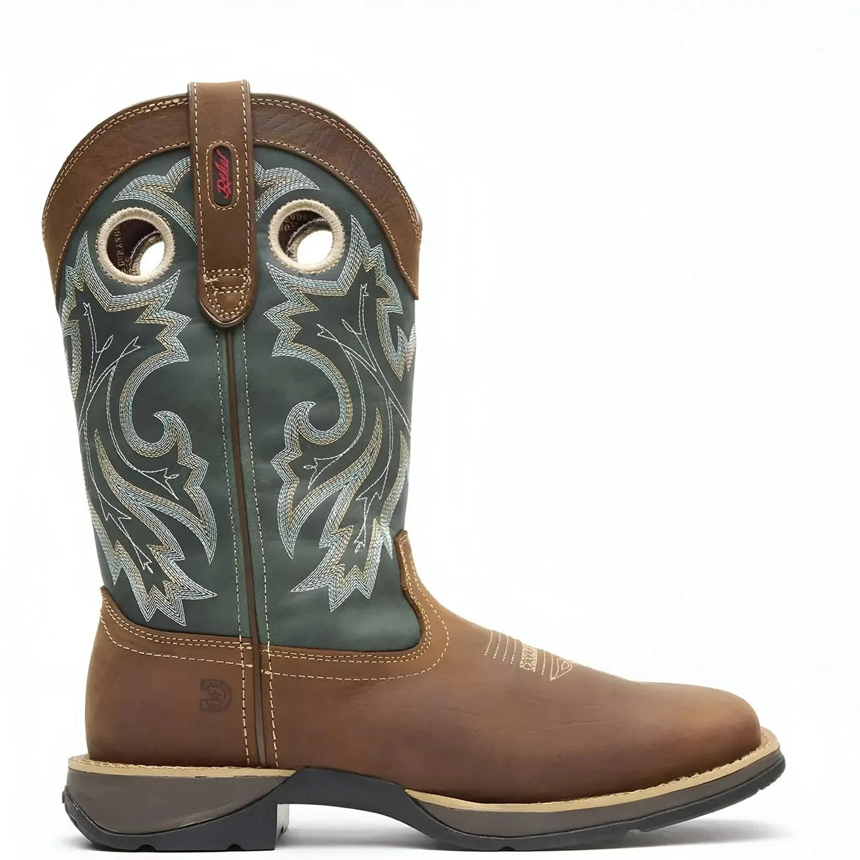 Durango Rebel Pull-On Western Boot Saddlehorn And Clover Medial