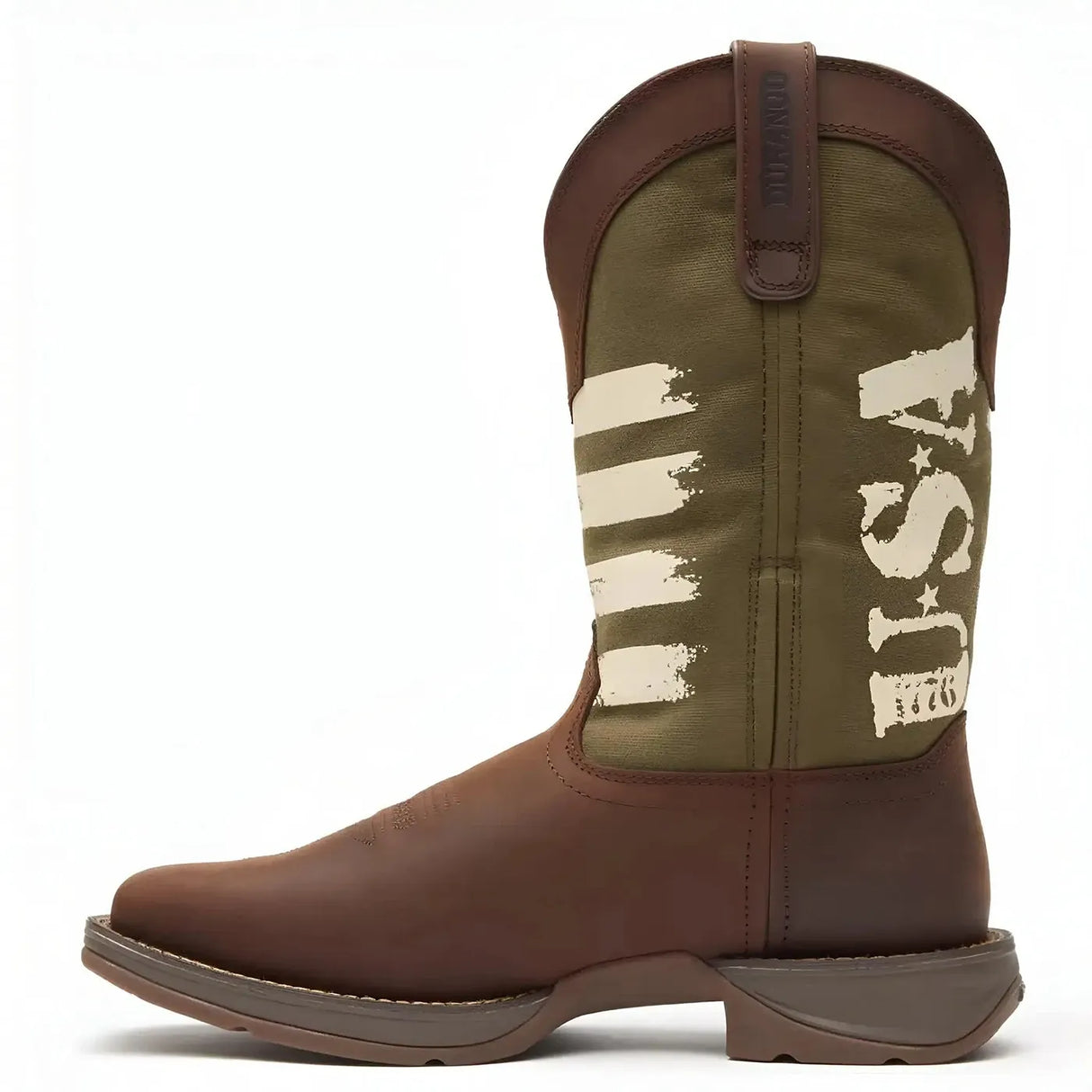 Durango Rebel Army Green USA Print Western Boot Cover