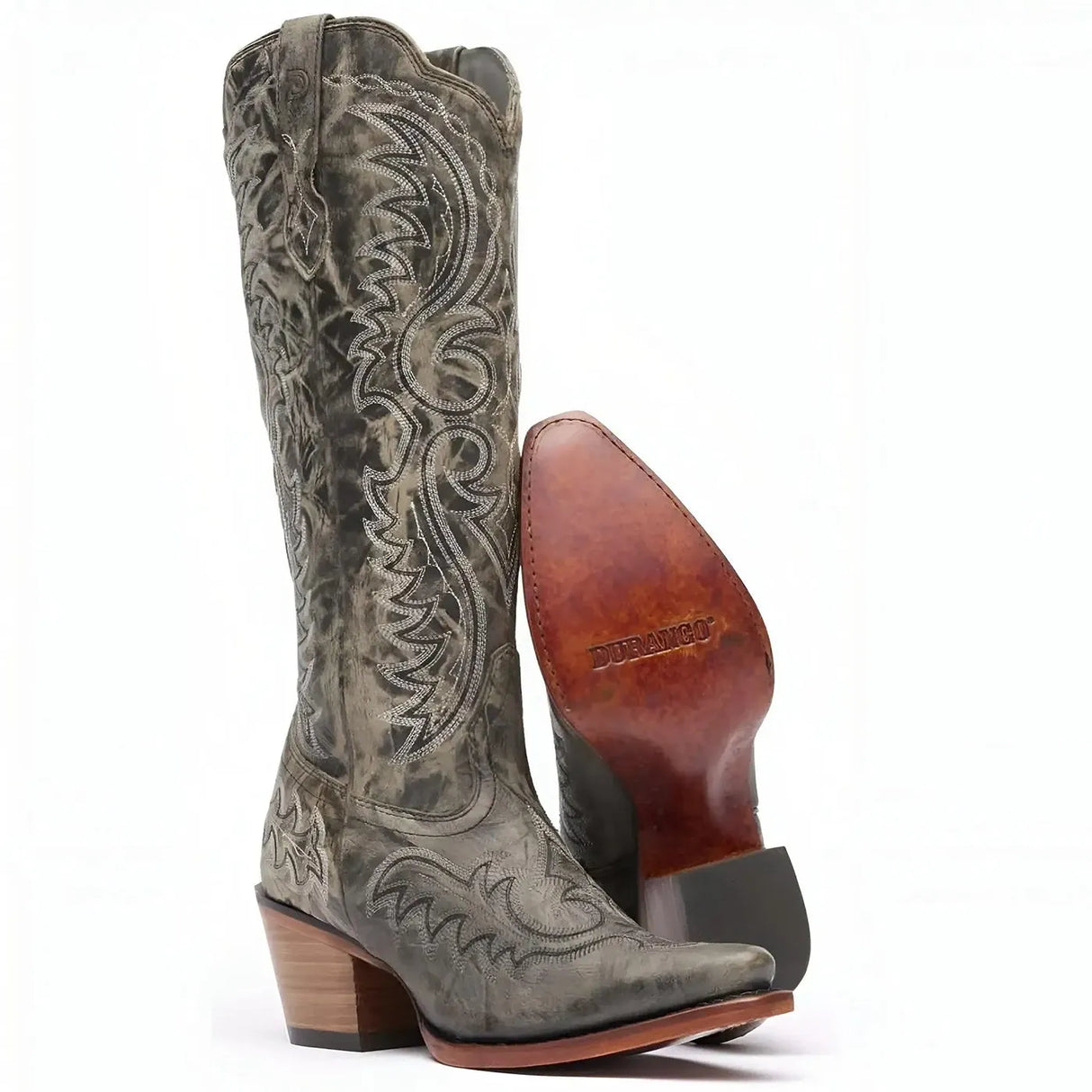 Durango Women’s Durango Crush Tall Western Boot Distressed Graphite Side