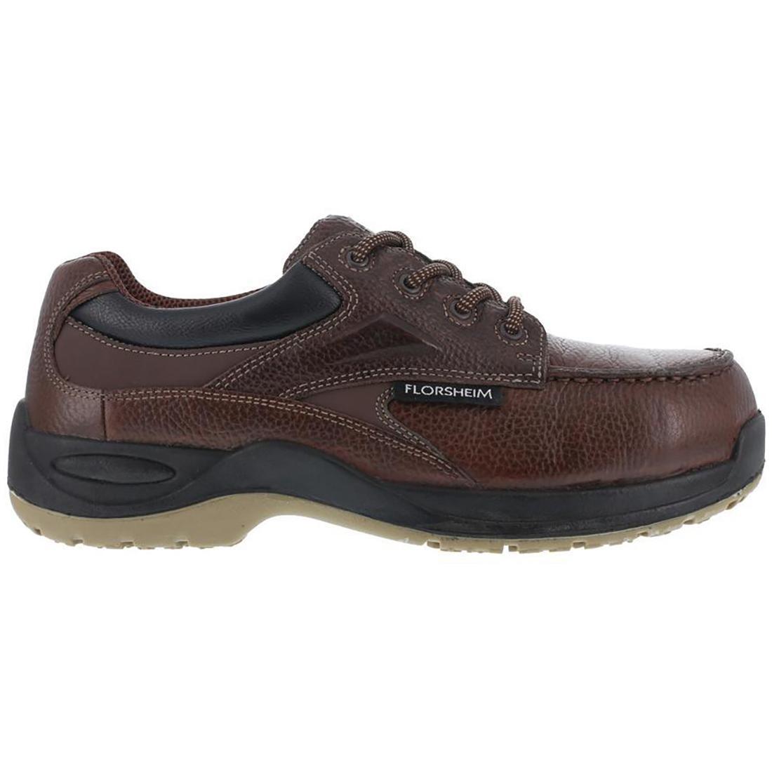 Florsheim Rambler Creek Composite-Toe Oxford Work Shoe Brown Profile View