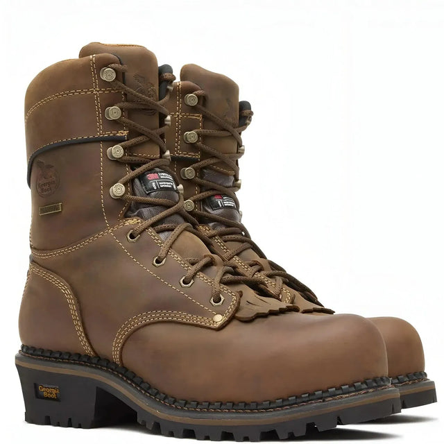 Georgia Boot AMP LT Logger Composite Toe Insulated Waterproof Work Boot Medial