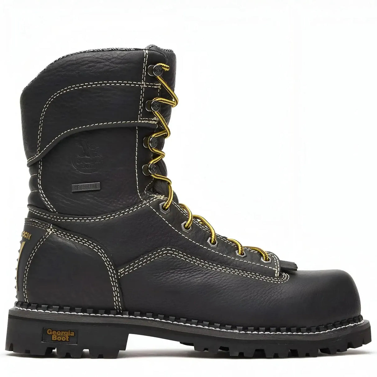 Georgia Boot AMP LT Logger Composite Toe Waterproof Work Boot Black Cover