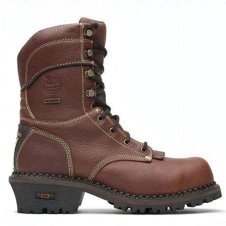 Georgia Boot AMP LT Logger Composite Toe Waterproof Work Boot Brown Cover