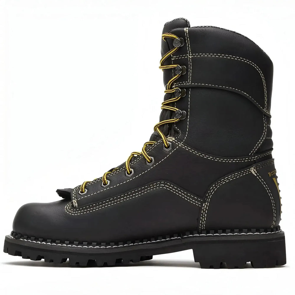 Georgia Boot AMP LT Logger Low Heel Waterproof Work Boot Black Side