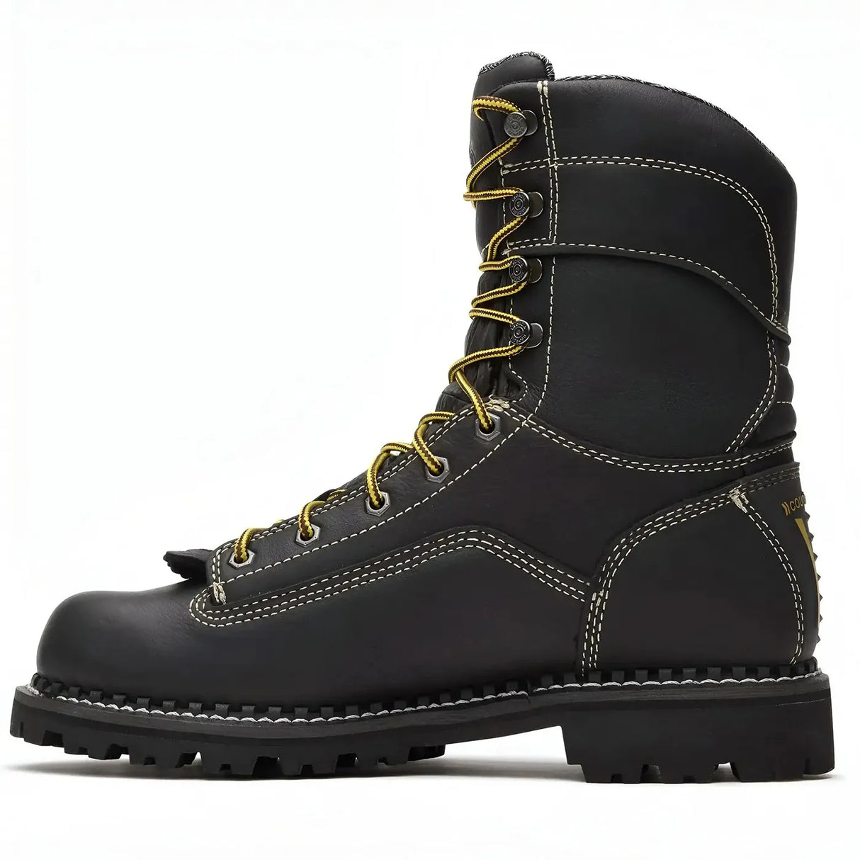 Georgia Boot AMP LT Logger Low Heel Waterproof Work Boot Black Side