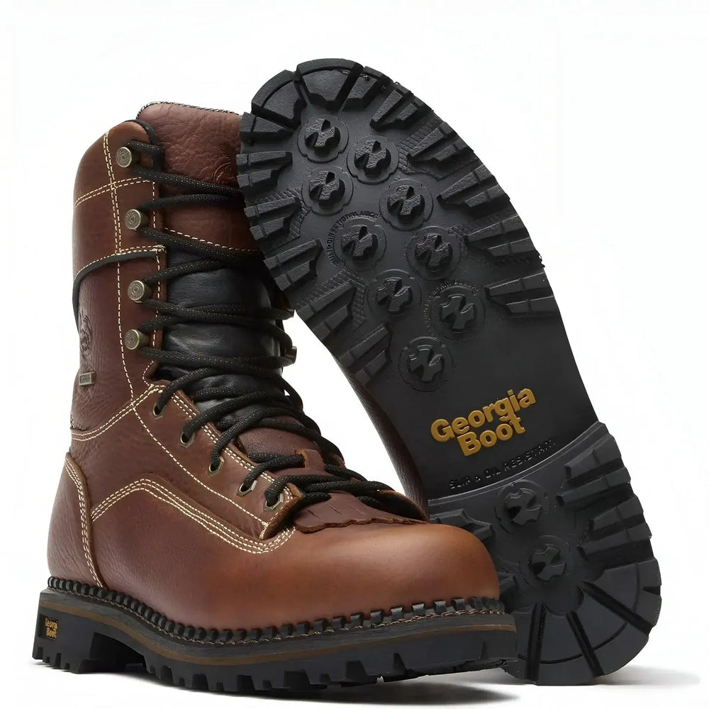 Georgia Boot AMP LT Logger Low Heel Waterproof Work Boot Sole