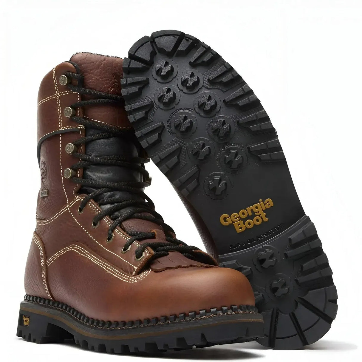 Georgia Boot AMP LT Logger Low Heel Waterproof Work Boot Sole