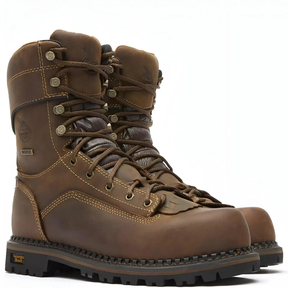 Georgia Boot AMP LT Low Heel Logger Composite Toe Waterproof Work Boot Medial