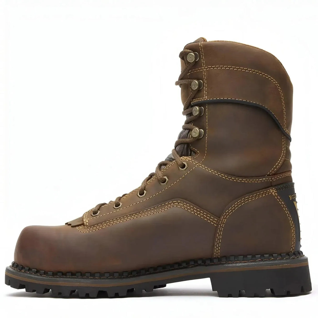 Georgia Boot AMP LT Low Heel Logger Composite Toe Waterproof Work Boot Side