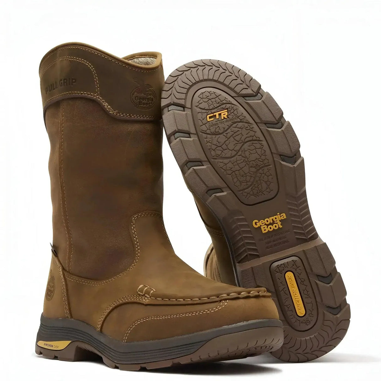 Georgia Boot Athens SuperLyte Waterproof Wellington Pull-On Boot Sole