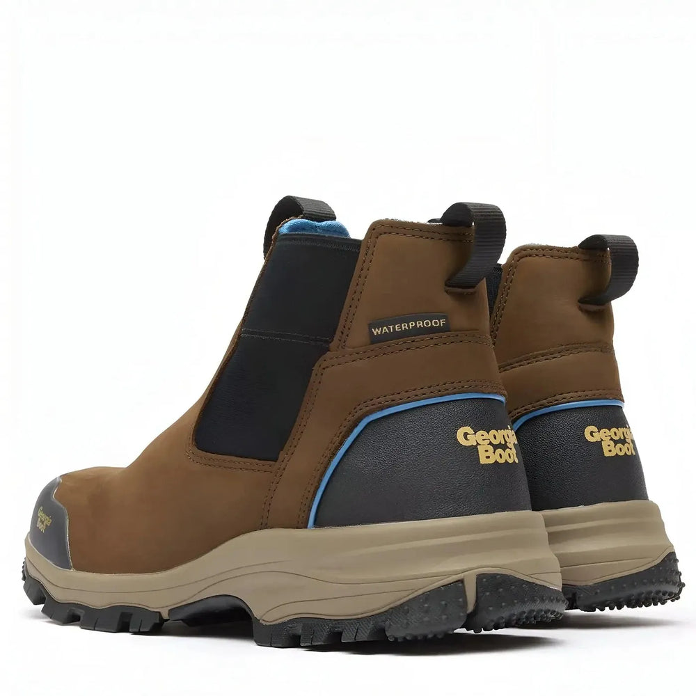 Georgia Boot Blue Collar Chelsea Waterproof Work Romeo Boot Heel