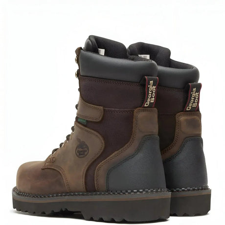 Georgia Boot Brookville 8" Steel Toe Waterproof Work Boot Heel