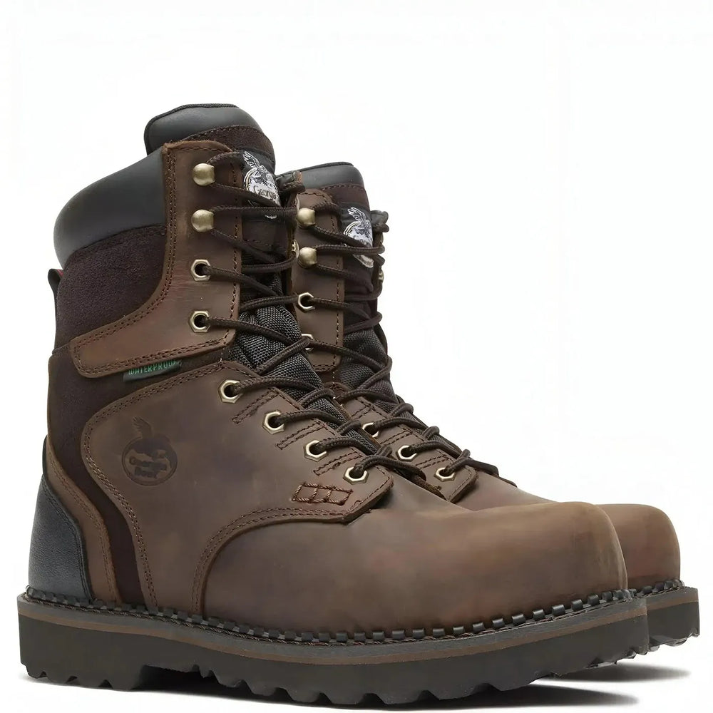 Georgia Boot Brookville 8" Steel Toe Waterproof Work Boot Medial
