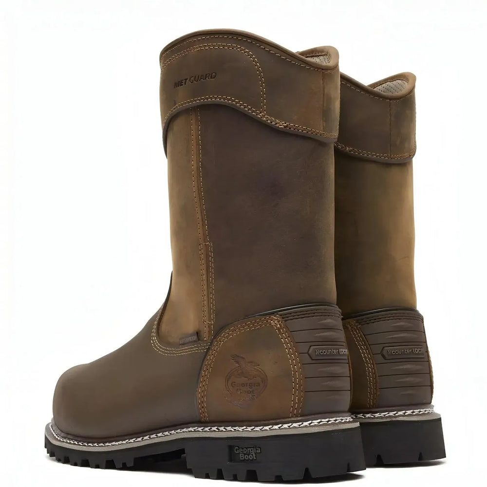 Georgia Boot Men's Brute Met Guard Composite Toe Waterproof Work Boot Heel