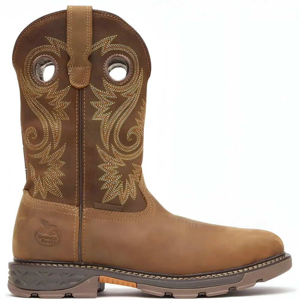 Georgia Boot Carbo-Tec FLX Alloy Toe Waterproof Pull-on Work Boot Brown Cover