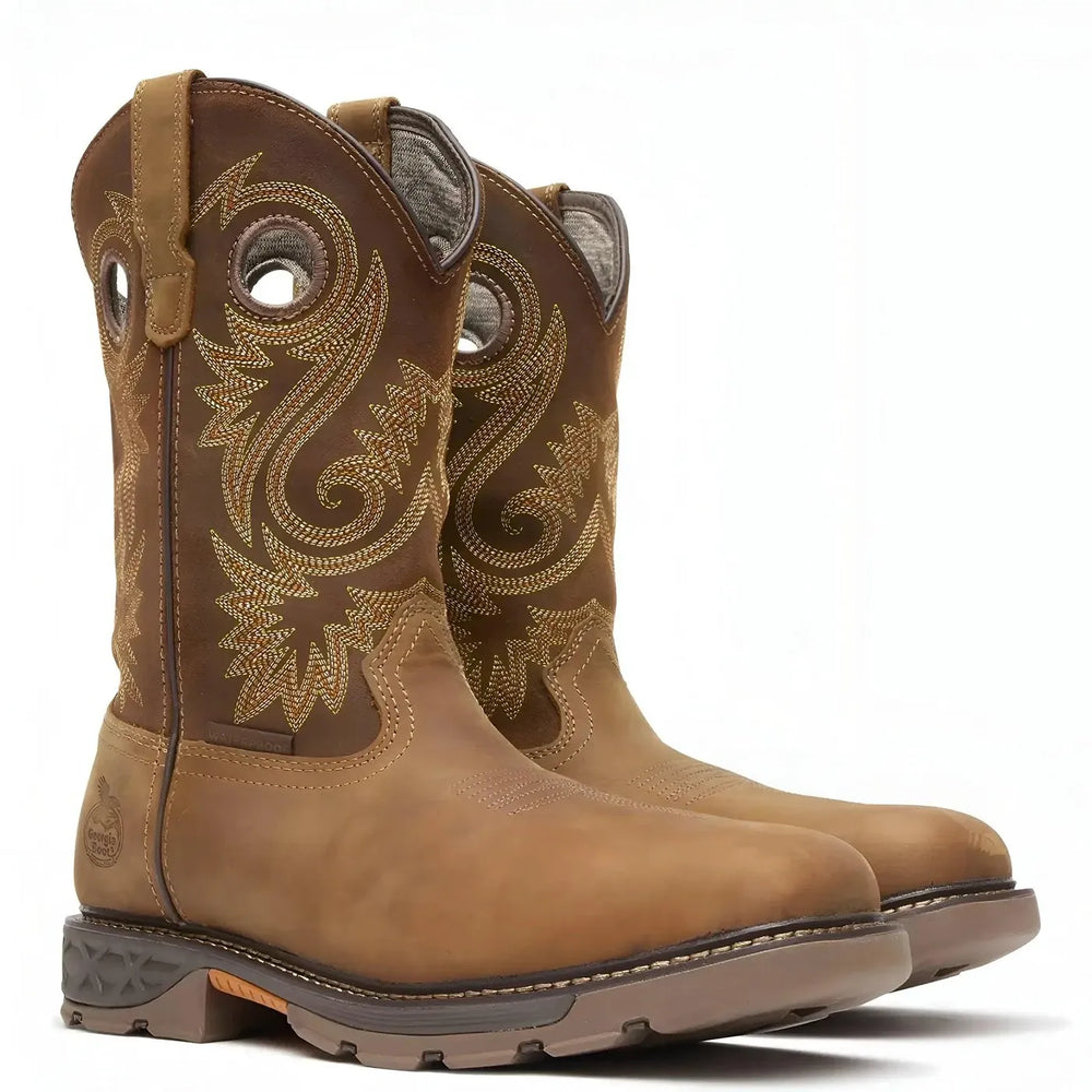 Georgia Boot Carbo-Tec FLX Alloy Toe Waterproof Pull-on Work Boot Brown Medial