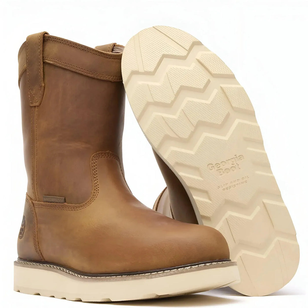 Georgia Boot Core 37 10" Waterproof Pull On Wedge Boot Sole