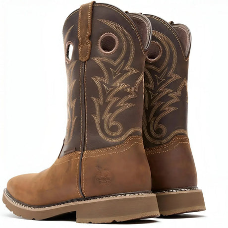 Georgia Boot Core 37 Western 11" Waterproof Pull-On Work Boot Heel