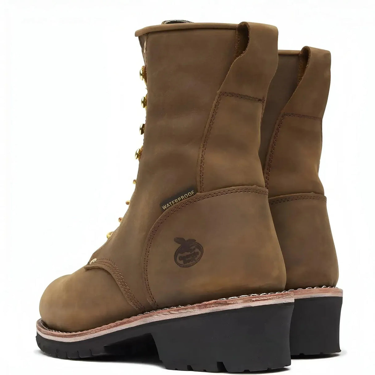 Georgia Boot Steel Toe Waterproof 400G Insulated Logger Work Boot Heel