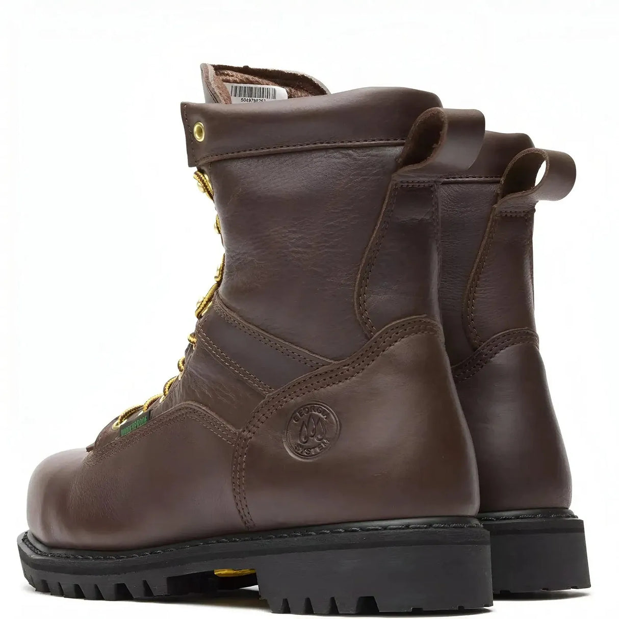 Georgia Boot Lace-to-Toe Steel Toe Waterproof Work Boot Heel