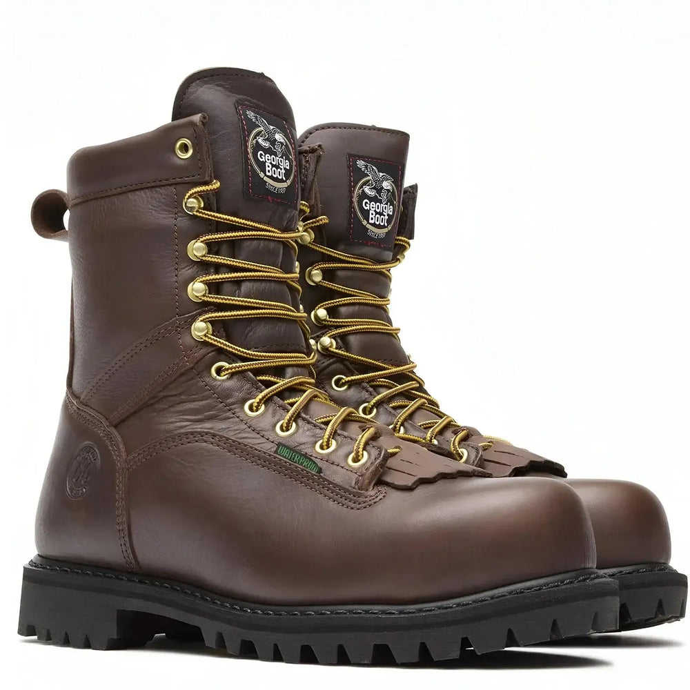 Georgia Boot Lace-to-Toe Steel Toe Waterproof Work Boot Medial