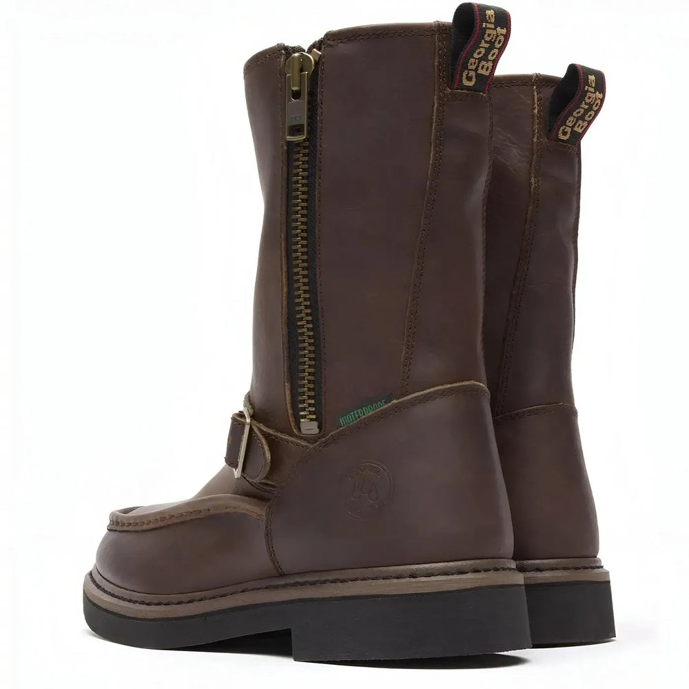 Georgia Boot Side Zip Waterproof Work Wellington Heel