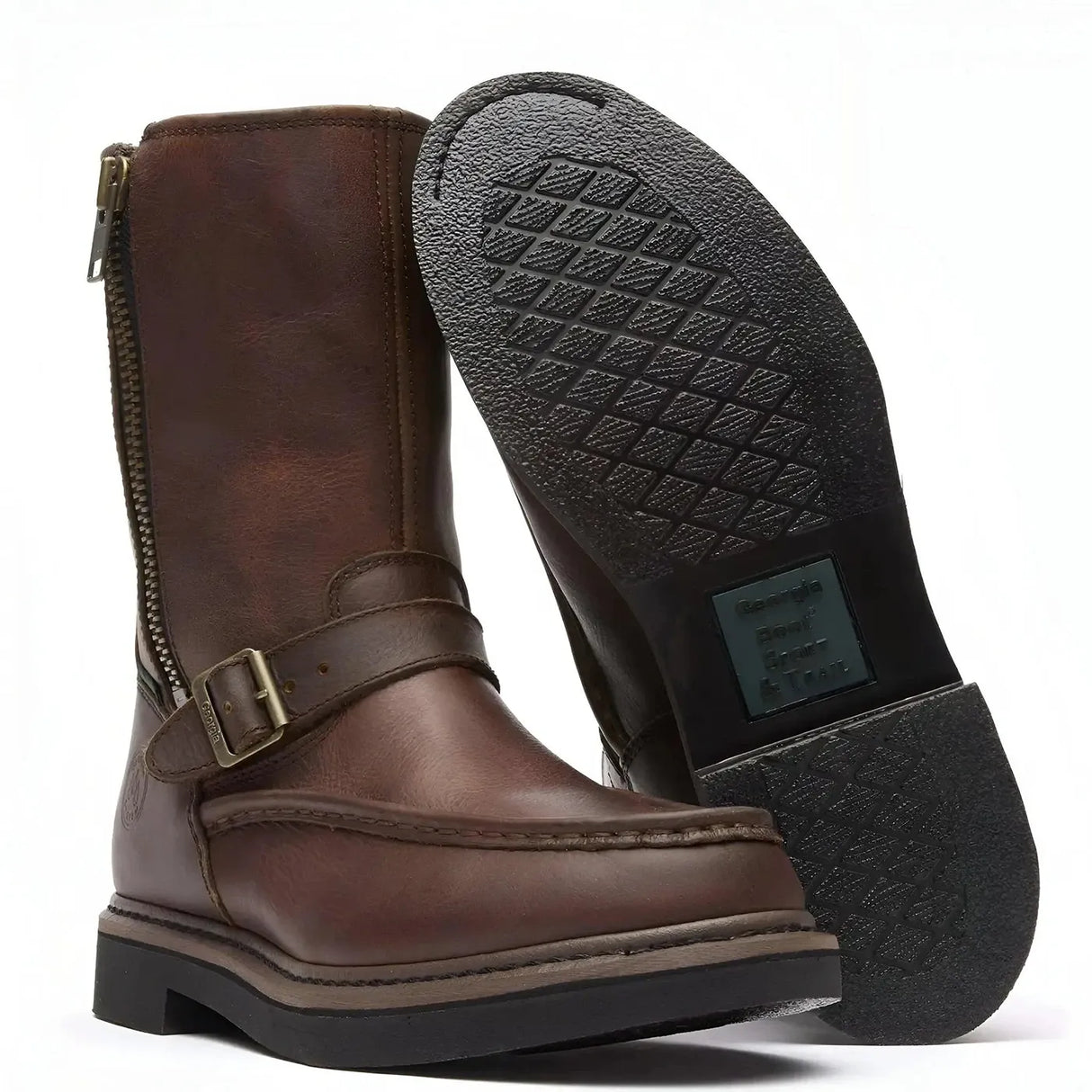 Georgia Boot Side Zip Waterproof Work Wellington Sole