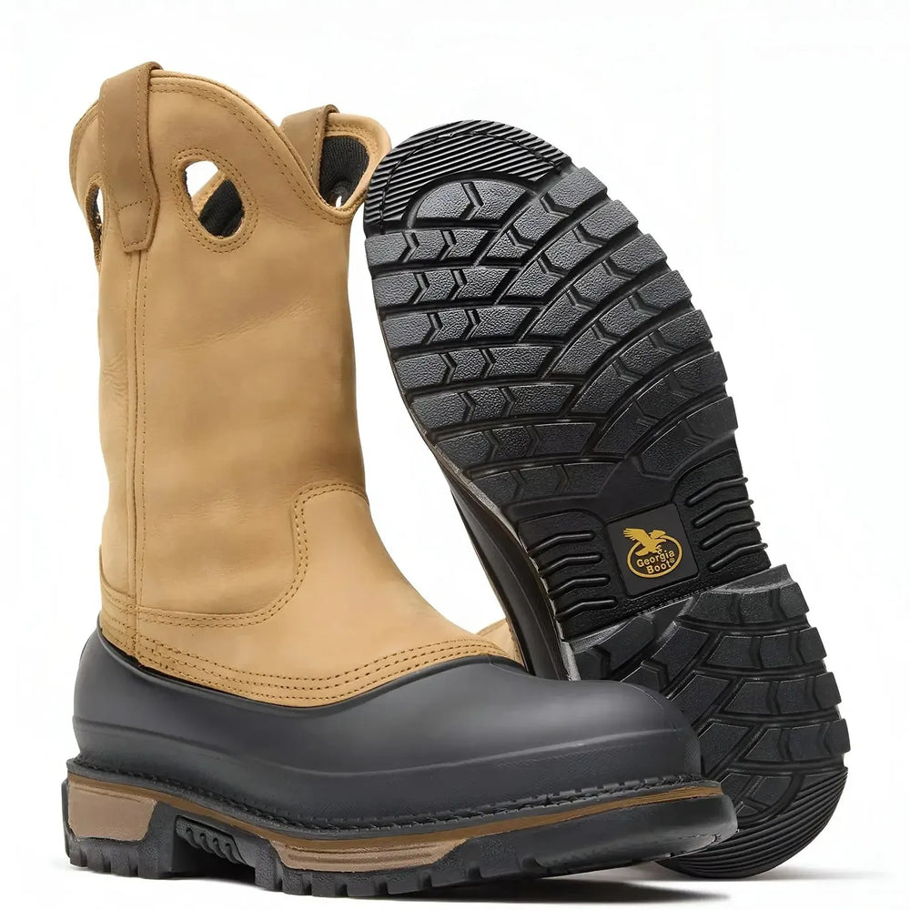 Georgia Boot Muddog Steel Toe Waterproof Wellington Sole