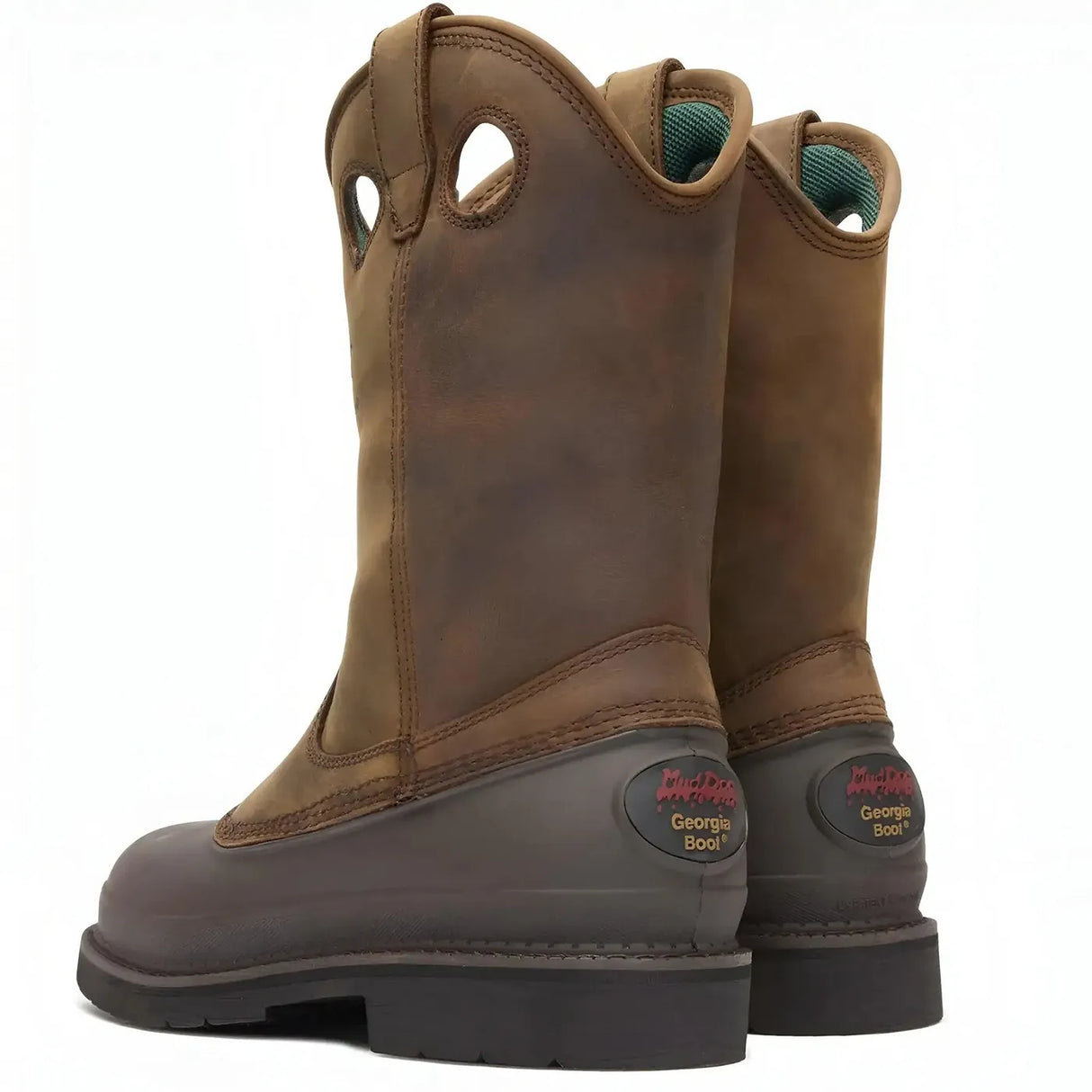 Georgia Boot Muddog Wellington Work Boot Heel