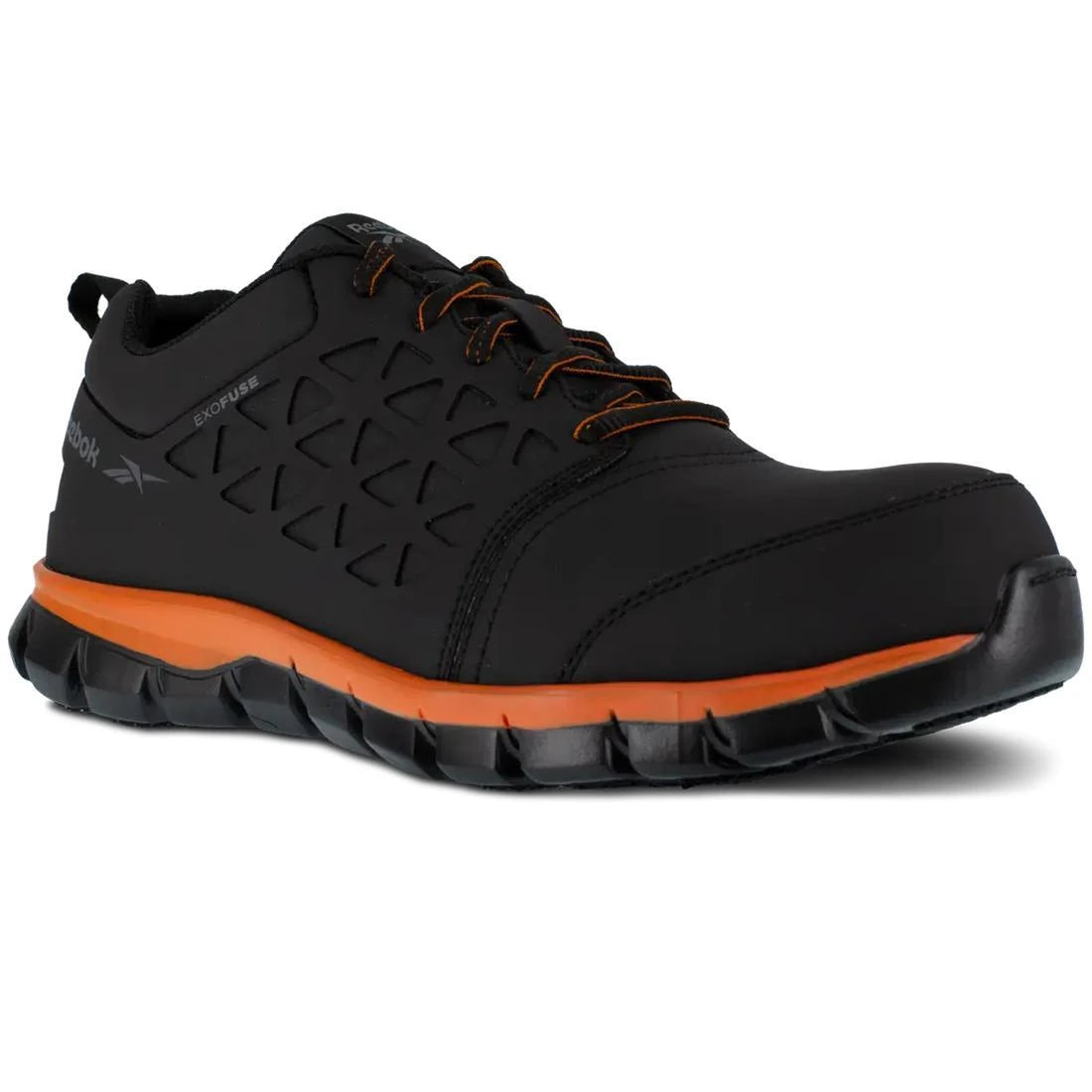 Sublite Cushion Composite-Toe Athletic Work Shoe Black/Orange