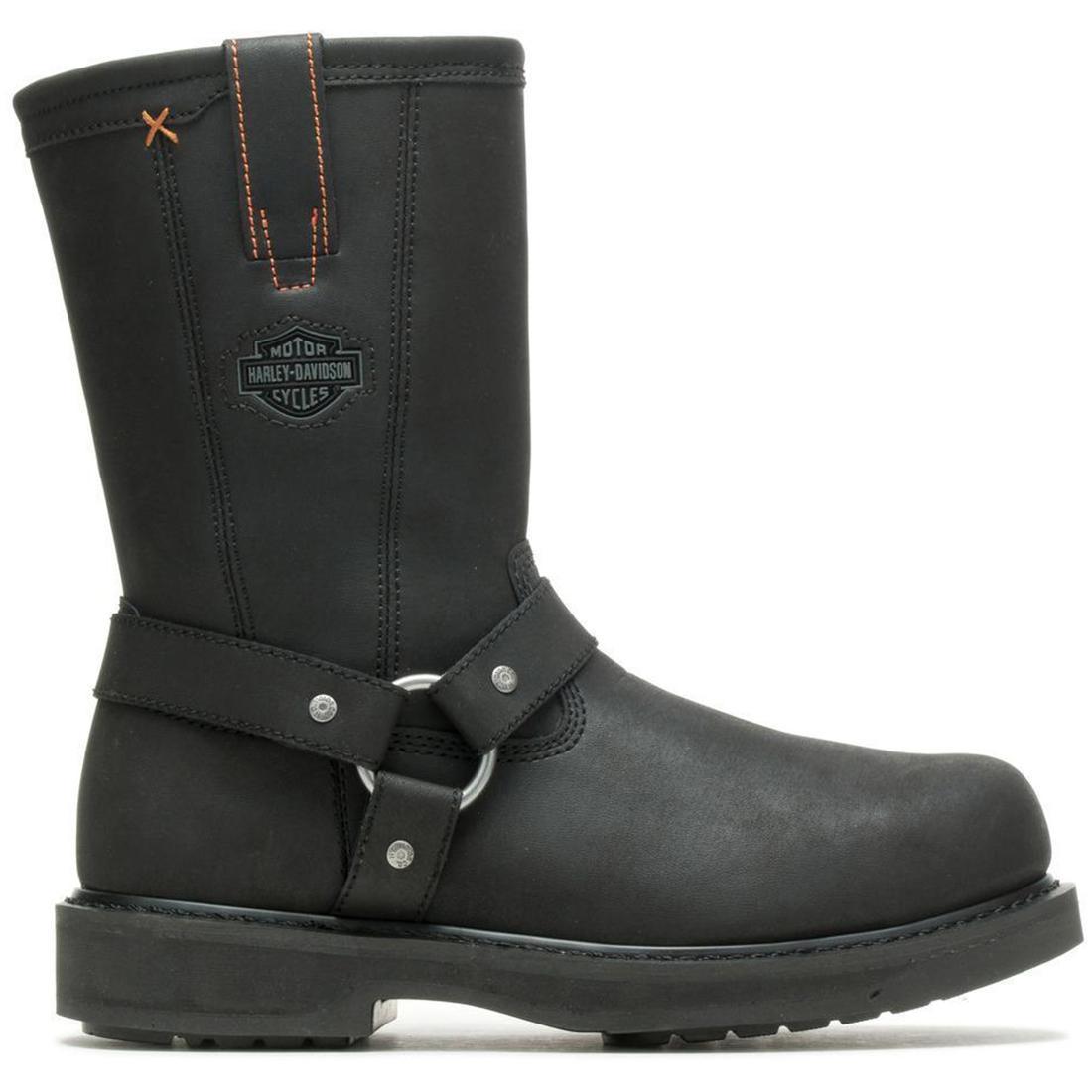 Harley Davidson Bill Steel Toe - Black Profile View