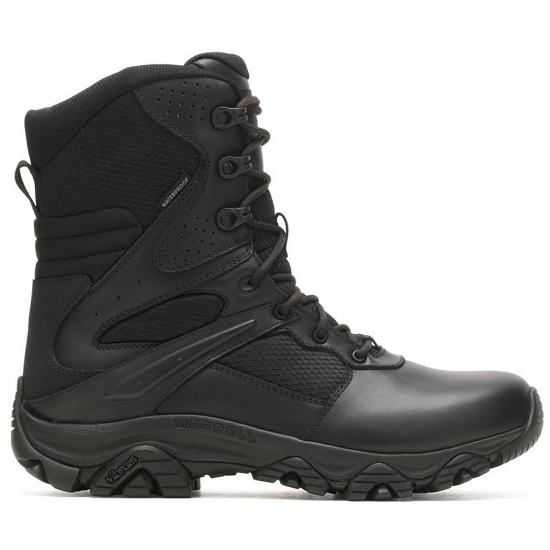 Merrell Moab 3 Response 8" Men's Tactical Work Boots Tactical Black Profile View