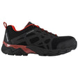 Reebok Work Beamer Composite-Toe Athletic Work Shoe Black/Red Profile View