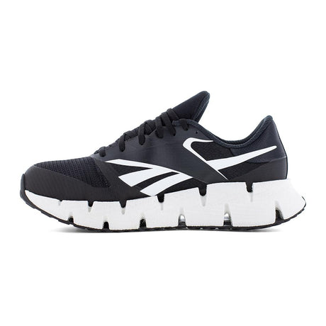 Reebok FloatZig Athletic Composite Toe Work Shoe – Black/White RB3033 Medial Image