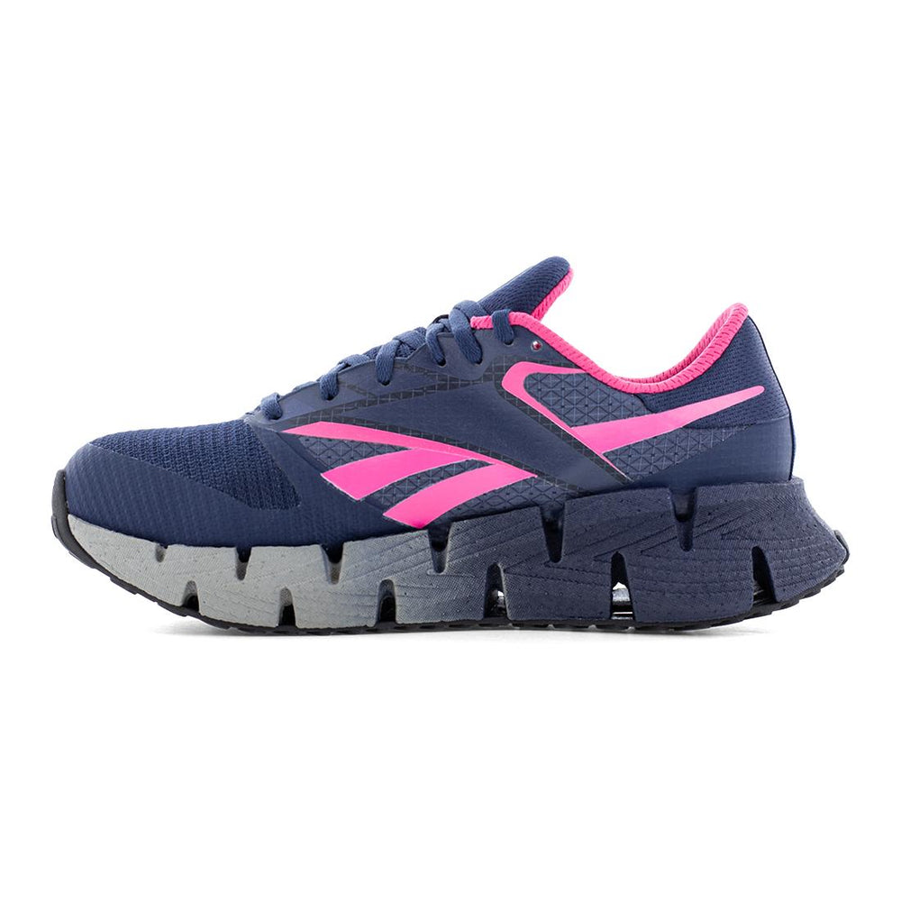 Reebok FloatZig Athletic Women’s Composite Toe Work Shoe – Blue/Pink RB309 Medial Image