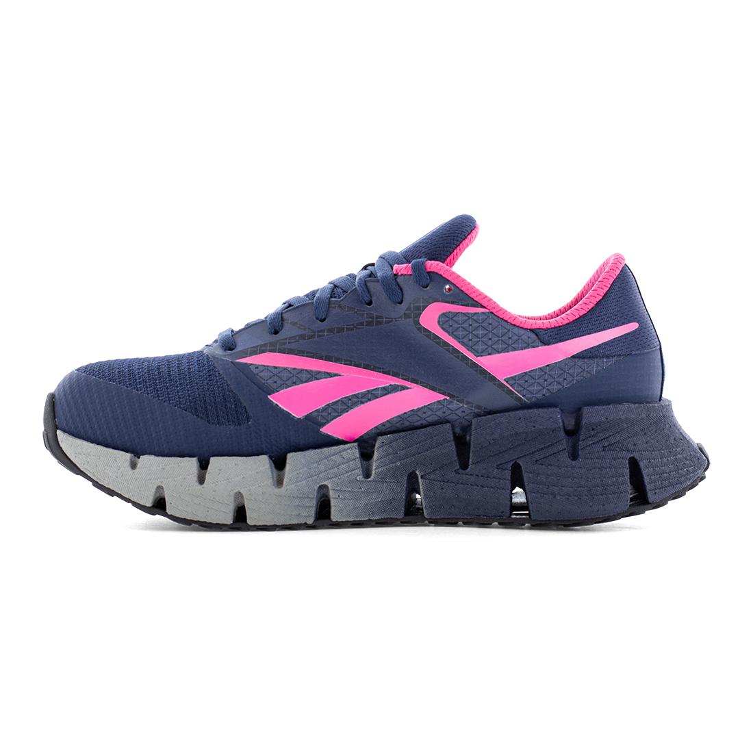 Reebok FloatZig Athletic Women’s Composite Toe Work Shoe – Blue/Pink RB309 Medial Image