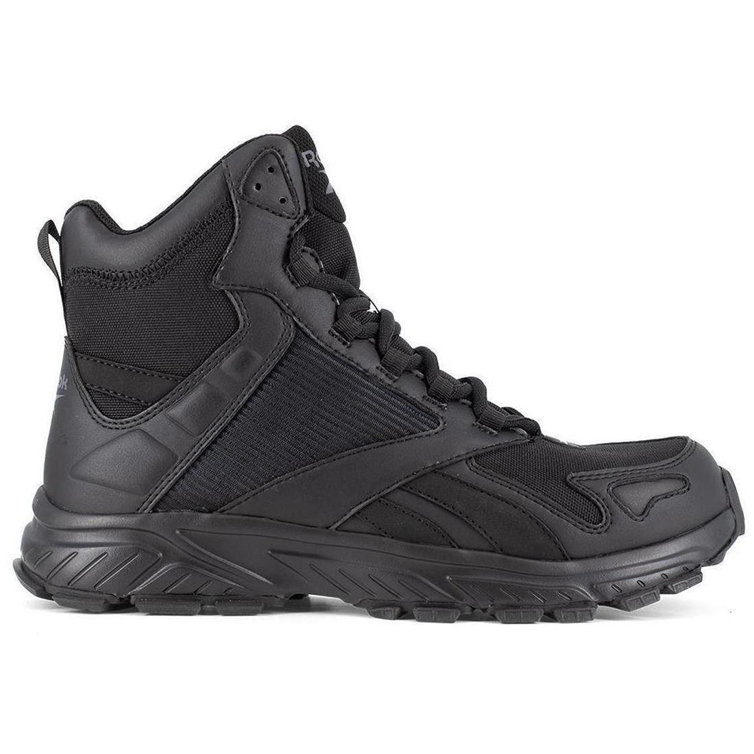 Reebok Work Hyperium 6 Inch Soft-Toe Trail Running Tactical Boot Black Profile View