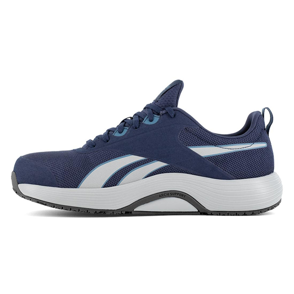 Reebok Lite Plus 4 Athletic Composite Toe Work Shoe – Navy/Gray RB5104 Medial Image
